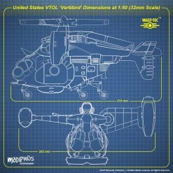 Modiphius Entertainment PDFs Fallout: Wasteland Warfare - Print At Home - Parked Vertibird STL