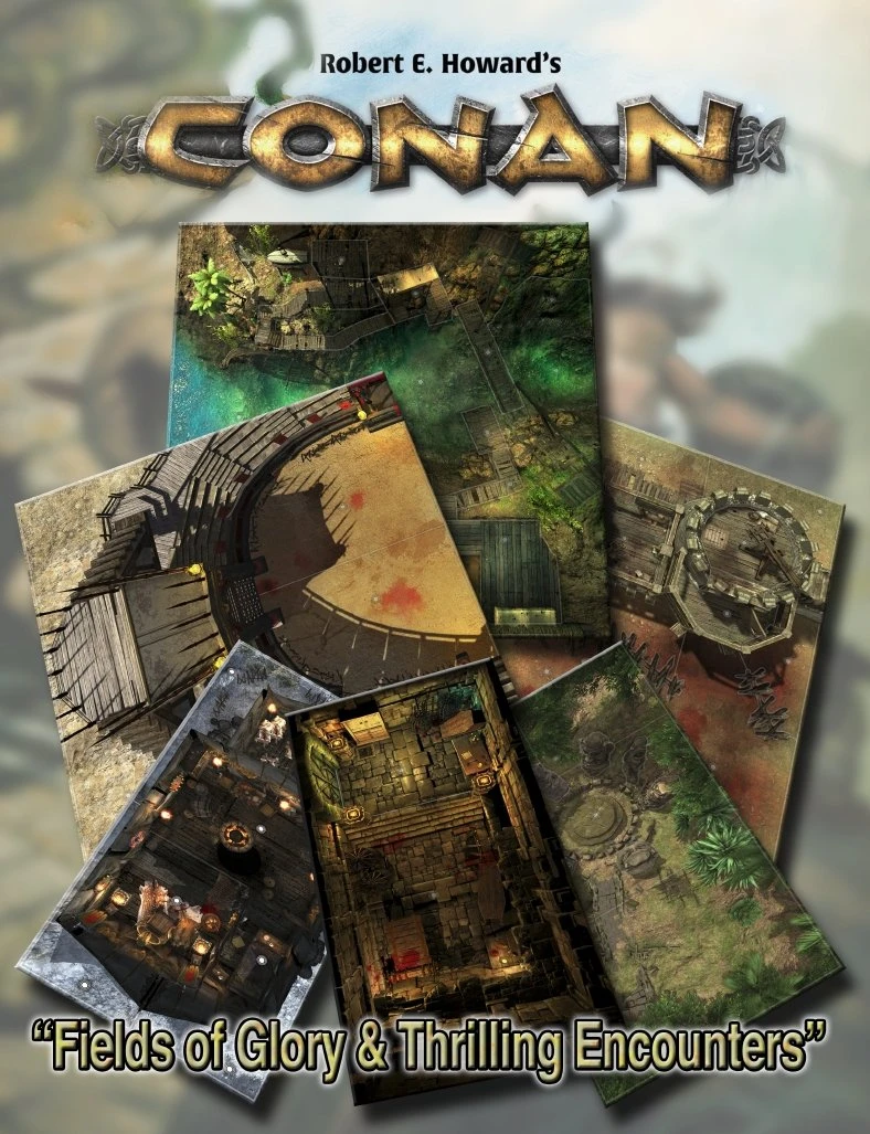 Modiphius Entertainment Conan: Fields Of Glory & Thrilling Encounters Geomorphic Tile Set Modiphius Entertainment Conan: Fields Of Glory & Thrilling Encounters Geomorphic Tile Set